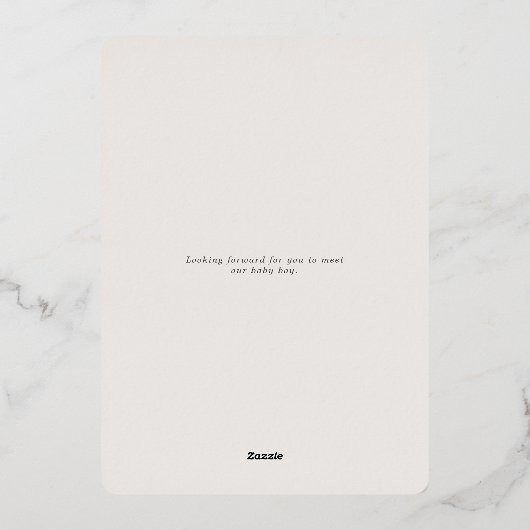 Wolken Genderneutraal Baby shower plat Dank u Folie Uitnodiging (Achterkant)