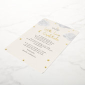 Wolken Genderneutraal Baby shower plat Dank u Folie Uitnodiging (Gedraaid)