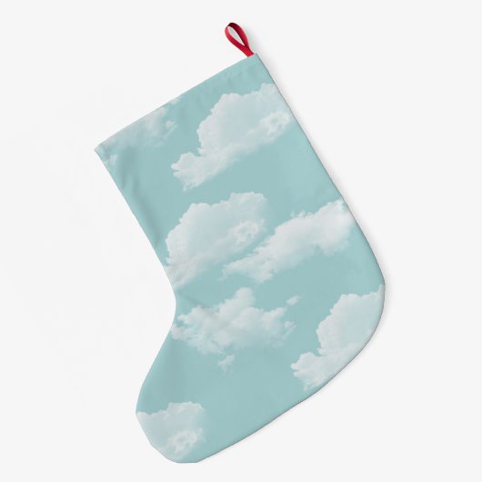 Wolken gepersonaliseerd grote kerstsok (Achterkant (Hangend))