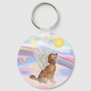 Wolken - Golden Retriever Angel (profiel) Sleutelhanger