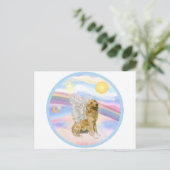 Wolken - Golden Retriever (B1) Engel Briefkaart (Staand voorkant)