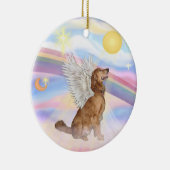 Wolken - Gouden Retriever Engel Keramisch Ornament (Rechts)