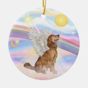 Wolken - Gouden Retriever Engel Keramisch Ornament