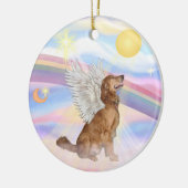 Wolken - Gouden Retriever Engel Keramisch Ornament (Links)