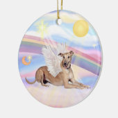 Wolken - Greyhound (reekalf) Keramisch Ornament (Links)