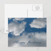 Wolken Happy Birthday Briefkaart (Voorkant / Achterkant)