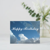 Wolken Happy Birthday Briefkaart (Staand voorkant)