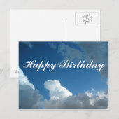 Wolken Happy Birthday Briefkaart (Voorkant / Achterkant)