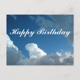 Wolken Happy Birthday Briefkaart