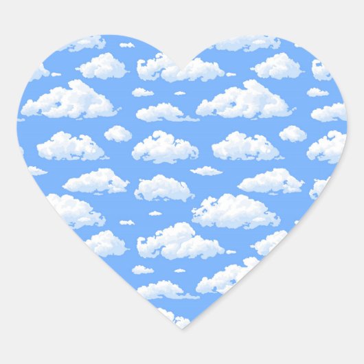 Wolken Hart Sticker (Voorkant)