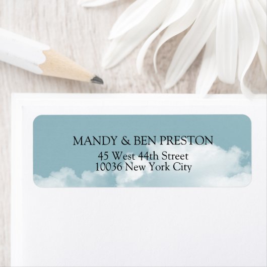 Wolken Himmel Adressaufkleber Etiket (Insitu)