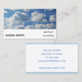 Wolken Himmel Spirituell hellblau Modern Foto Visitekaartje (Voorkant / Achterkant)