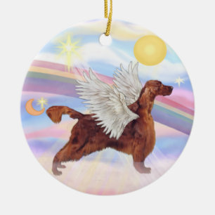 Wolken - Ierse Setter Keramisch Ornament