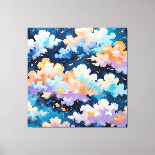 Wolken in beweging canvas afdruk (Voorkant)