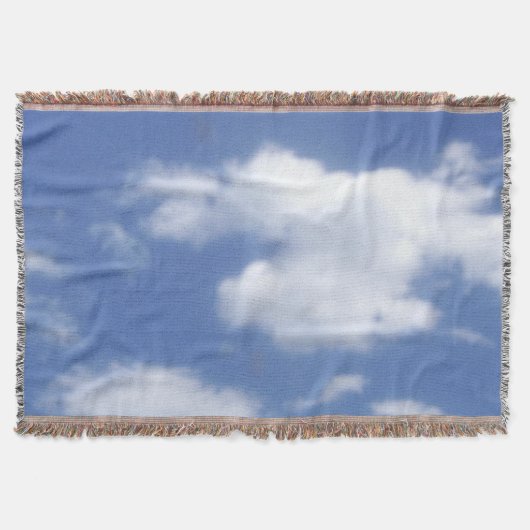 wolken in blauwe lucht deken (Voorkant)