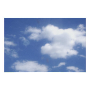 wolken in blauwe lucht perfect poster