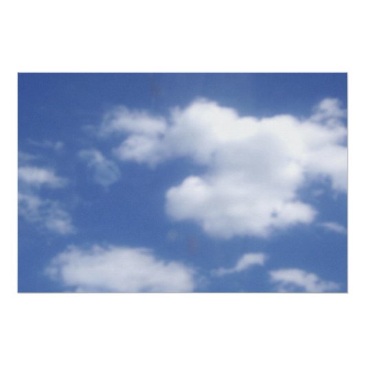 wolken in blauwe lucht  perfect poster (Voorkant)