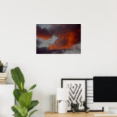 wolken in brand poster (Thuiskantoor)