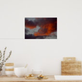wolken in brand poster (Keuken)