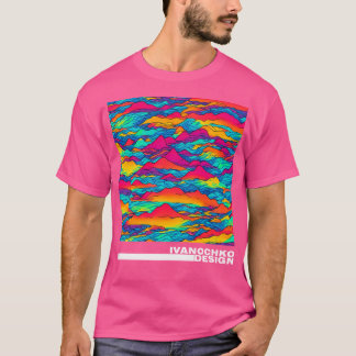 Wolken in de bergen abstractie actief t-shirt