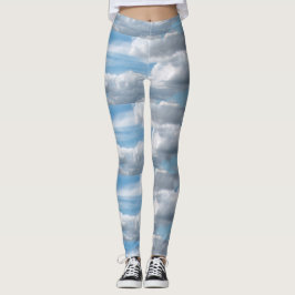 Wolken in de blauwe lucht leggings
