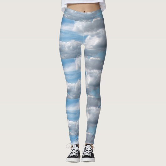Wolken in de blauwe lucht leggings (Voorkant)