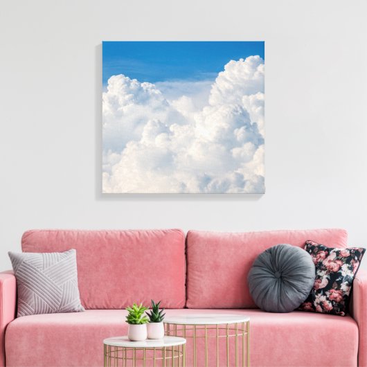 Wolken in de hemel canvas afdruk (Insitu (Woonkamer))