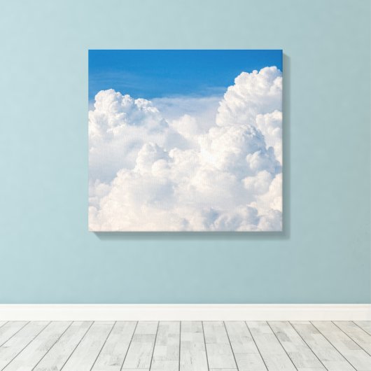 Wolken in de hemel canvas afdruk (Insitu (Houten vloer))