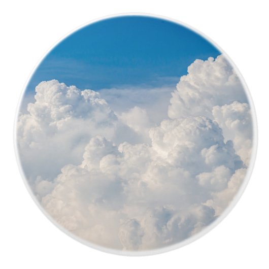 Wolken in de hemel keramische knop (Voorkant)