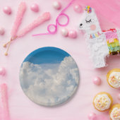 Wolken in de hemel papieren bordje (Feest)