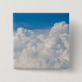 Wolken in de hemel vierkante button 5,1 cm