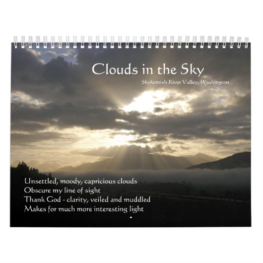 Wolken in de hemelkalender kalender (Hoes)