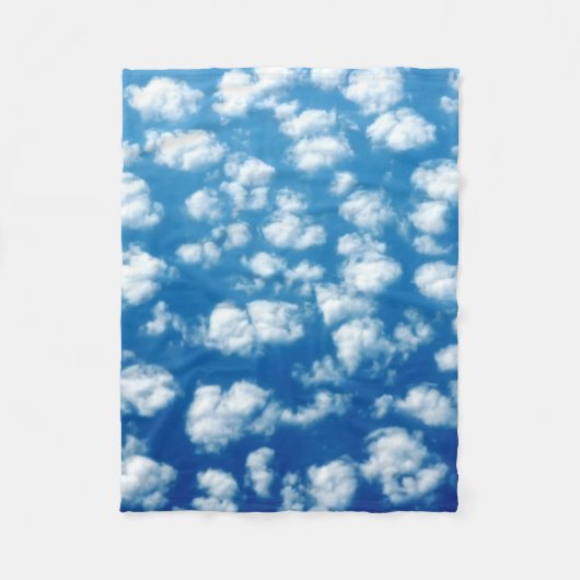 Wolken in de lucht patroon fleece deken (Voorkant)