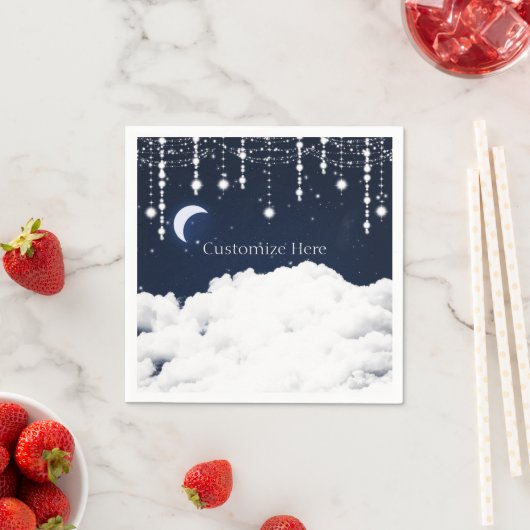 Wolken in de sterrenhemel hemelse sprankeling servetten (Insitu)