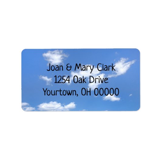 wolken in de zomer etiket (Voorkant)