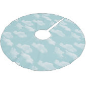 Wolken in een blauwe winterlucht kerstboom rok (Gekanteld)