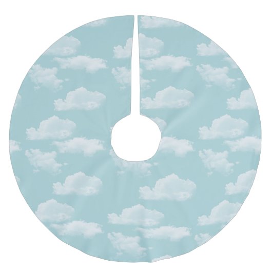 Wolken in een blauwe winterlucht kerstboom rok (Voorkant)