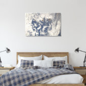 Wolken in het gebied van de Canarische Eilanden Canvas Afdruk (Insitu (Slaapkamer))