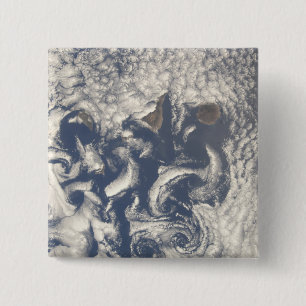 Wolken in het gebied van de Canarische Eilanden Vierkante Button 5,1 Cm
