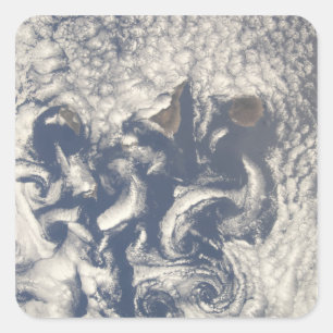 Wolken in het gebied van de Canarische Eilanden Vierkante Sticker
