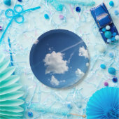 Wolken in het licht papieren bordje (Feest)