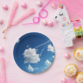 Wolken in het licht papieren bordje (Feest)