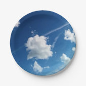 Wolken in het licht papieren bordje (Voorkant)