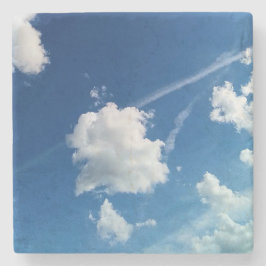 Wolken, in het licht stenen onderzetter