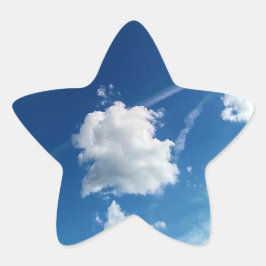Wolken in het licht ster sticker
