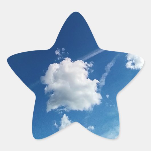 Wolken in het licht ster sticker (Voorkant)