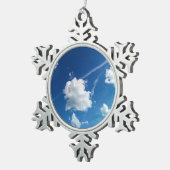Wolken in het licht tin sneeuwvlok ornament (Rechts)
