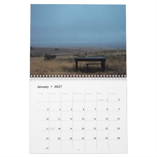 wolken in het nieuwe mexico kalender (Jan 2027)