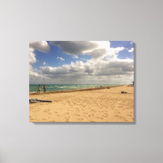 Wolken in Hollywood Beach Canvas Afdruk (Voorkant)