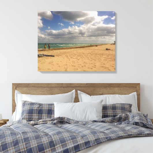 Wolken in Hollywood Beach Canvas Afdruk (Insitu (Slaapkamer))